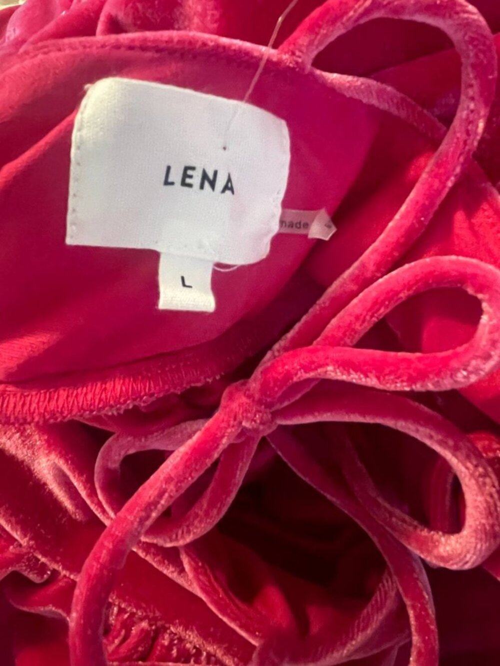 NWT LENA Pink Wonderland Velvet Bubble Mini Dress | Coquette Barbiecore Party - Picture 6 of 7